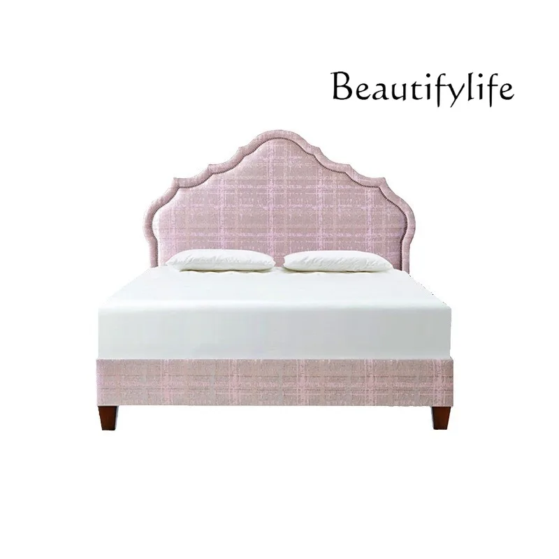 European pink bed bedroom soft bag double bed pink cute bedroom light luxury bed
European pink bed bedroom soft bag double bed pink cute bedroom light luxury bed