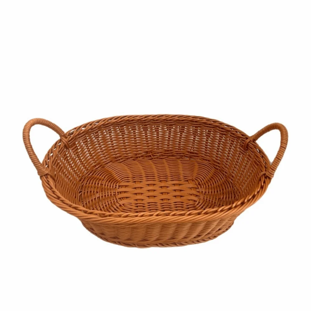 Large Capacity Handwoven Storage Basket Handmade with Handle Fruit Basket Plastic Desktop Organizer Flower Arrangement
Large Capacity Handwoven Storage Basket Handmade with Handle Fruit Basket Plastic Desktop Organizer Flower Arrangement
