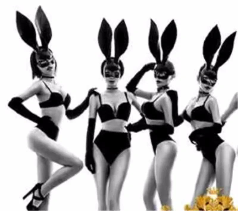 Nightclub performance gogo sexy black rabbit ear mask bikini patent leather suit
Nightclub performance gogo sexy black rabbit ear mask bikini patent leather suit
