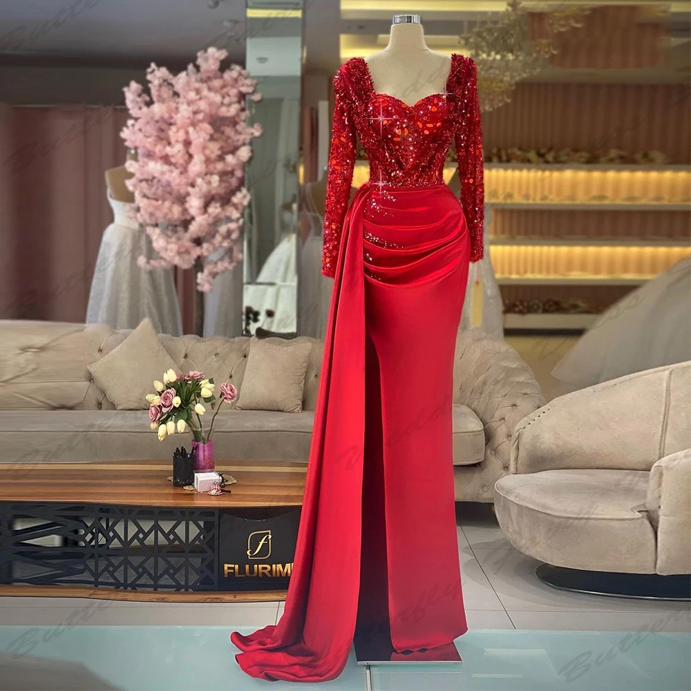 Luxury Sparkling Beading Long Evening Dresses For Women Elegant Off Shoulder Long Sleeved High Slit Party Formal Prom Gowns 2024
Luxury Sparkling Beading Long Evening Dresses For Women Elegant Off Shoulder Long Sleeved High Slit Party Formal Prom Gowns 2024