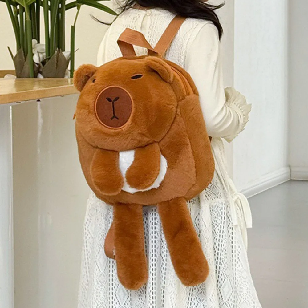 Brown Long Leg Capybara Plush Backpack Animal Large Capacity Capybara Plush Bag Fashion Cartoon Cute Shoulder Bag Unisex
Brown Long Leg Capybara Plush Backpack Animal Large Capacity Capybara Plush Bag Fashion Cartoon Cute Shoulder Bag Unisex