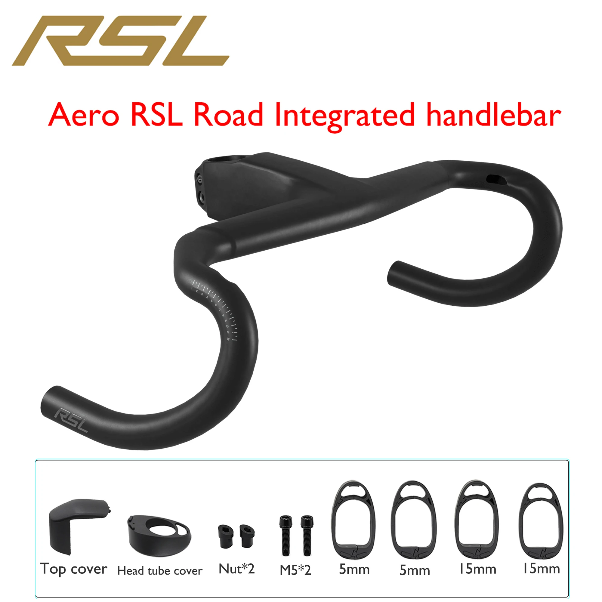 Aero RSL OCLV Carbon Road Bike Handlebar Stem 28.6mm -7° Angle 80-130mm 380-440mm External Routing Lightweight Cockpit 305g
Aero RSL OCLV Carbon Road Bike Handlebar Stem 28.6mm -7° Angle 80-130mm 380-440mm External Routing Lightweight Cockpit 305g