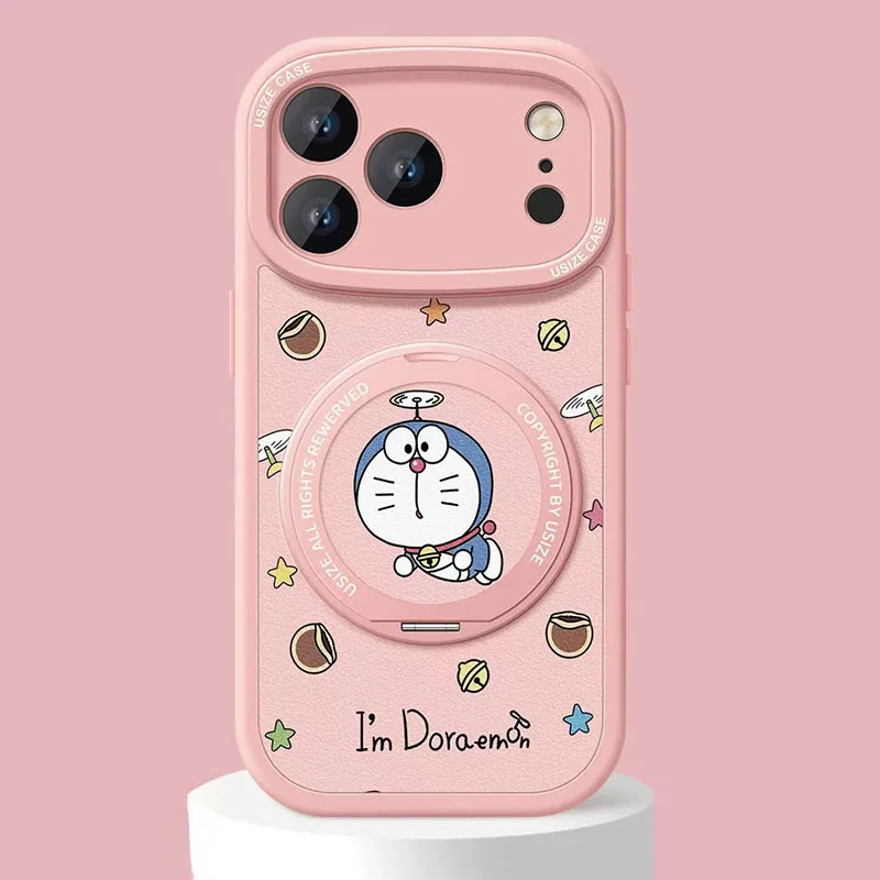 Suitable for IPhone Cute Doraemon Magnetic Phone Case with 360 Rotatable Stand Lambskin Texture Protective Cover Gift Kawaii
Suitable for IPhone Cute Doraemon Magnetic Phone Case with 360 Rotatable Stand Lambskin Texture Protective Cover Gift Kawaii