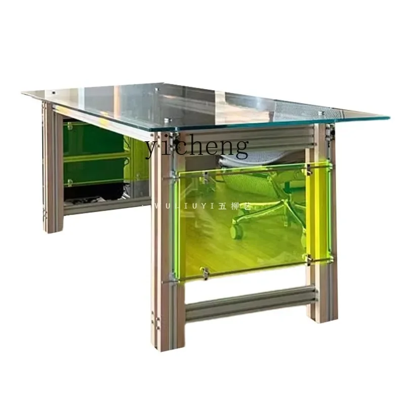 W5.14 Tempered Glass Desk Aluminum Profile Office Computer Home Study Office Conference Table
W5.14 Tempered Glass Desk Aluminum Profile Office Computer Home Study Office Conference Table