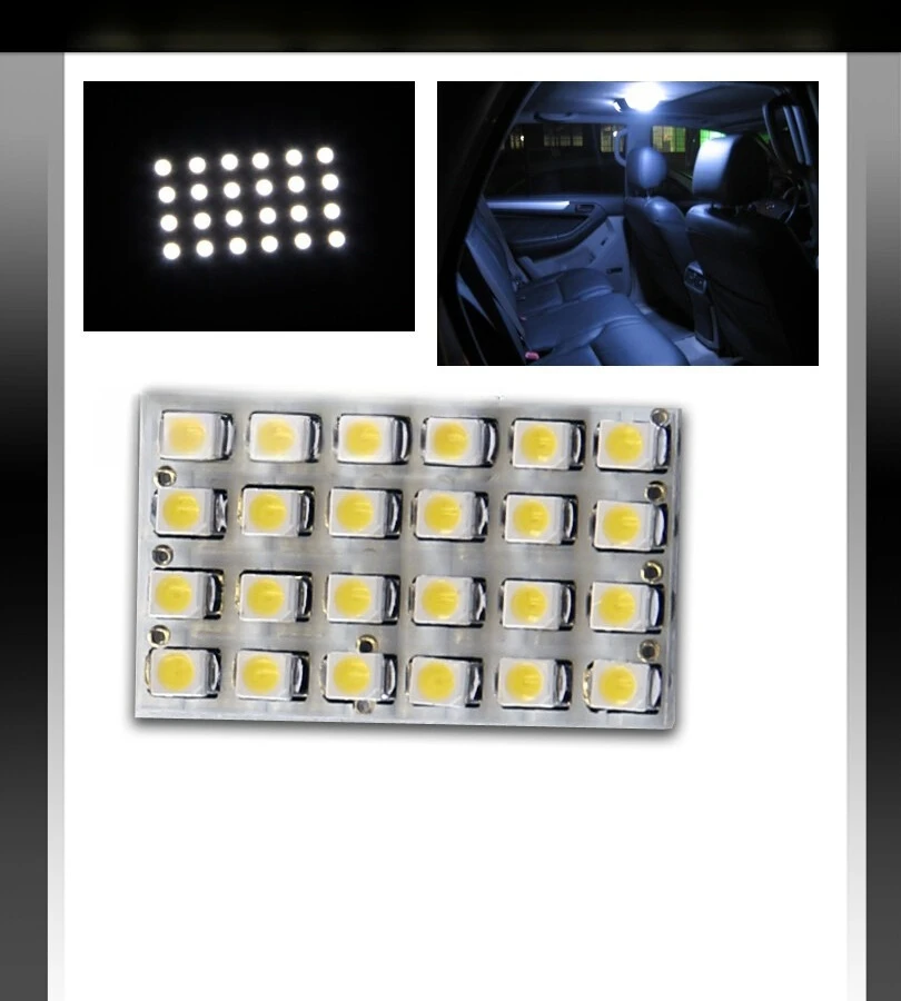 24 SMD LED BA9S/194/168/T10 Adapter Dome Map Interior Trunk Courtesy Light White
24 SMD LED BA9S/194/168/T10 Adapter Dome Map Interior Trunk Courtesy Light White