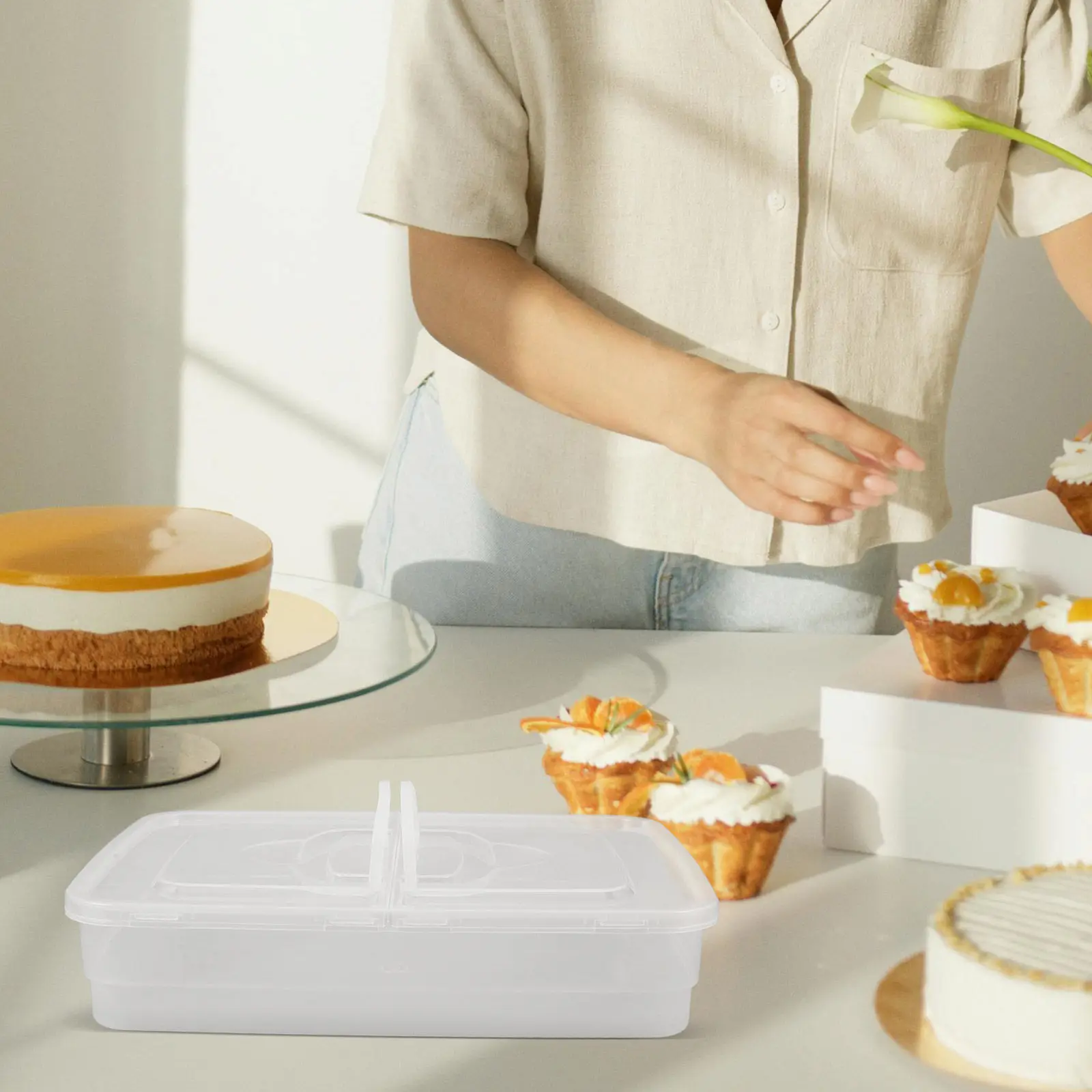 Контейнер для расстойки теста для пиццы, штабелируемый, с крышкой и ручкой, легко переносимый, для расстойки теста на закваске, кухонный аксессуар
Контейнер для расстойки теста для пиццы, штабелируемый, с крышкой и ручкой, легко переносимый, для расстойки теста на закваске, кухонный аксессуар