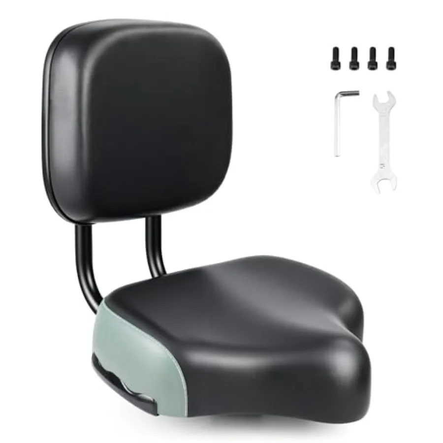 Bike Seat with Backrest Oversized Comfort Saddle Replacement Soft Back Rest PU Cushion for Mountain Bike Tricycles Commuter E-B
Bike Seat with Backrest Oversized Comfort Saddle Replacement Soft Back Rest PU Cushion for Mountain Bike Tricycles Commuter E-B