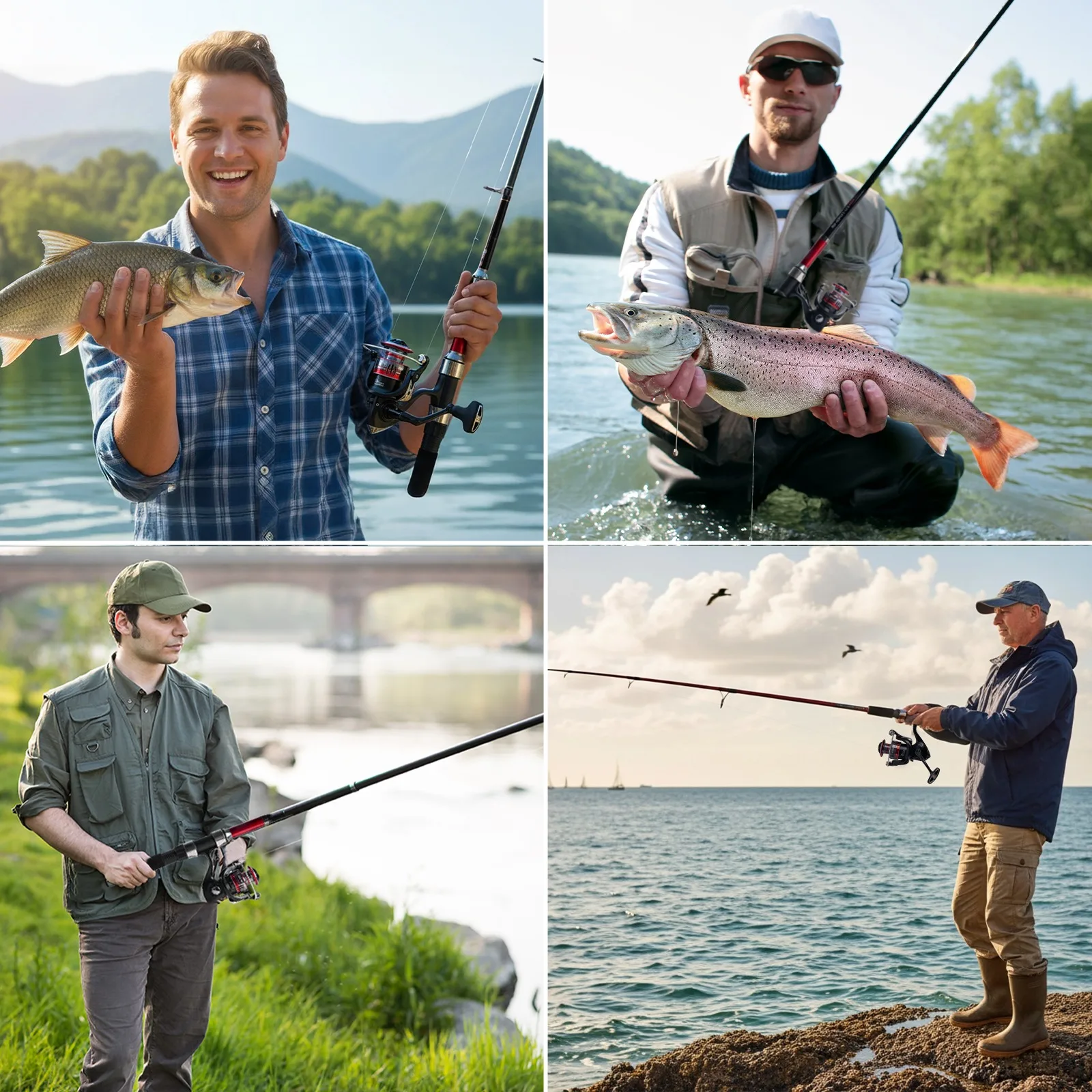 Sea Fishing Rod Combo Set with Sea Fishing Carbon Rod 1.8-2.7m ABS Handle 3000 Series Spinning Reel with Waterproof Bag
Sea Fishing Rod Combo Set with Sea Fishing Carbon Rod 1.8-2.7m ABS Handle 3000 Series Spinning Reel with Waterproof Bag