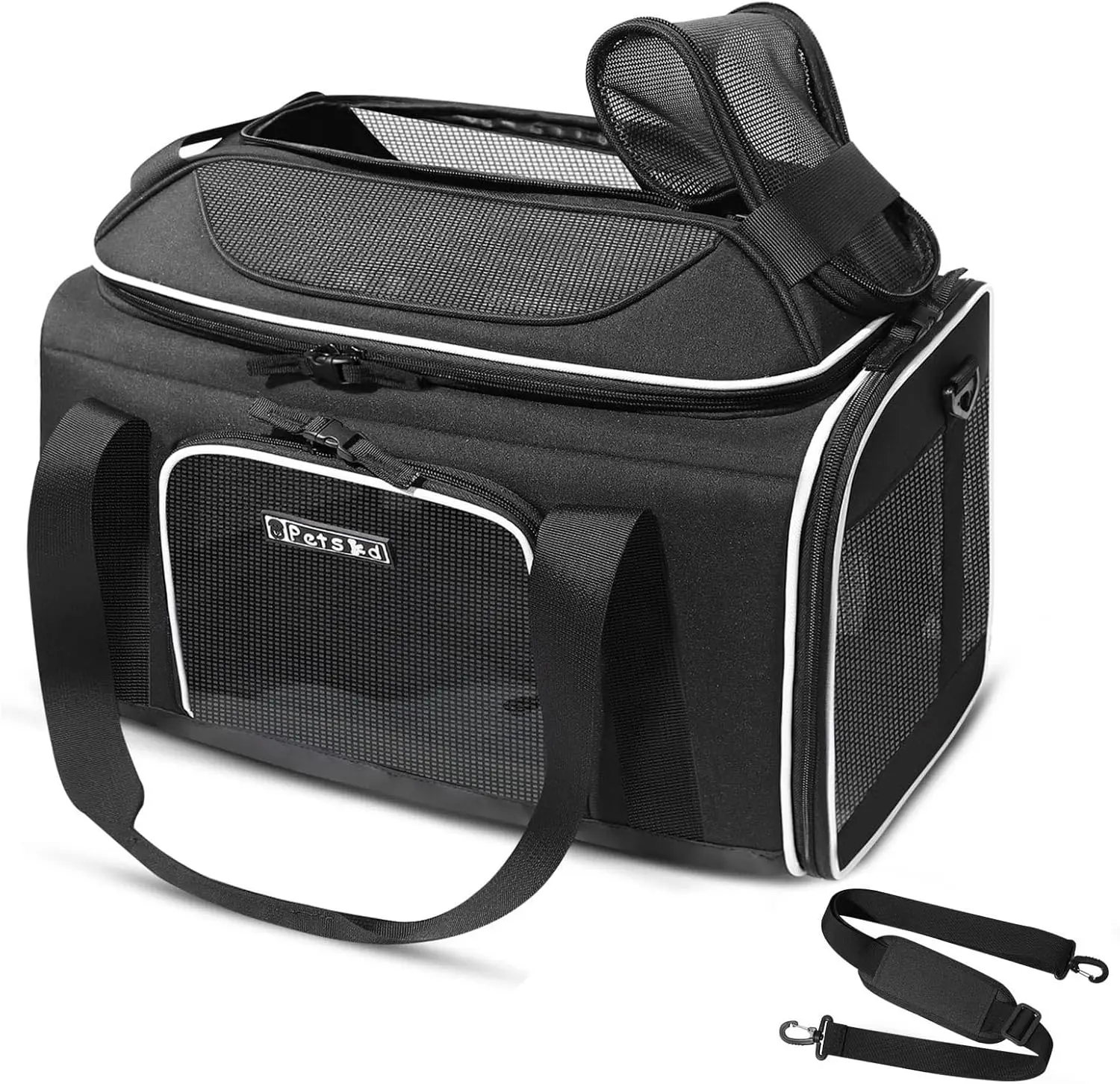 Top-Expandable Pet Carrier 18x13x9.5 Inches Southwest Airline Approved, Soft-Sided Carrier for Small Cats and Dogs with Locki
Top-Expandable Pet Carrier 18x13x9.5 Inches Southwest Airline Approved, Soft-Sided Carrier for Small Cats and Dogs with Locki