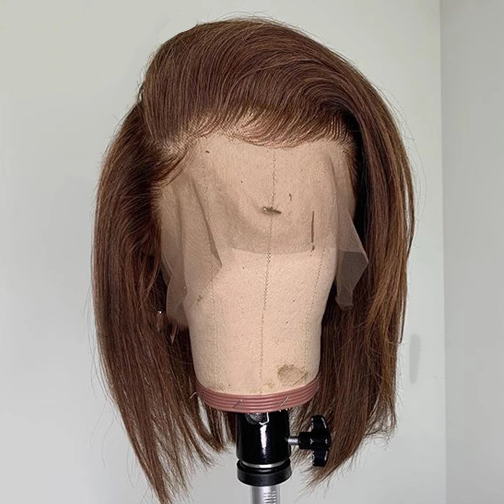 23A Grade Short Bob Soft Brown Silky Straight Full Lace Wig For Women With Baby Hair Glueless European Human Hair Jewish Wig
23A Grade Short Bob Soft Brown Silky Straight Full Lace Wig For Women With Baby Hair Glueless European Human Hair Jewish Wig