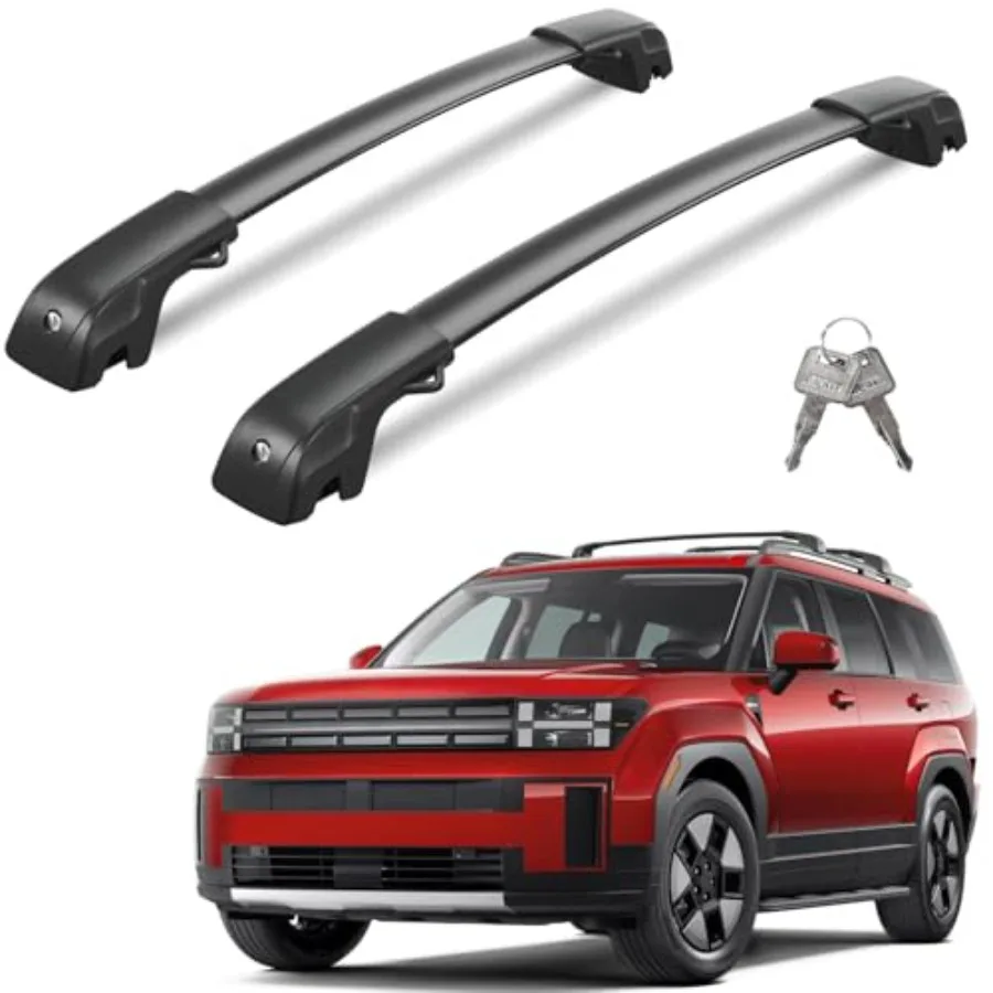 Roof Rack Cross Bars for Hyundai Santa Fe 2024-2026, Heavy Duty Aluminum, Black, 300lbs Load Capacity, Lockable, Compatible wit
Roof Rack Cross Bars for Hyundai Santa Fe 2024-2026, Heavy Duty Aluminum, Black, 300lbs Load Capacity, Lockable, Compatible wit