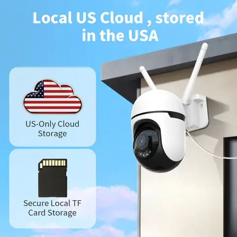 2MP PTZ WiFi Camera Outdoor Wireless Security Dome Camera Motion Detection 2-Way Audio Surveillance CCTV Camera for Baby