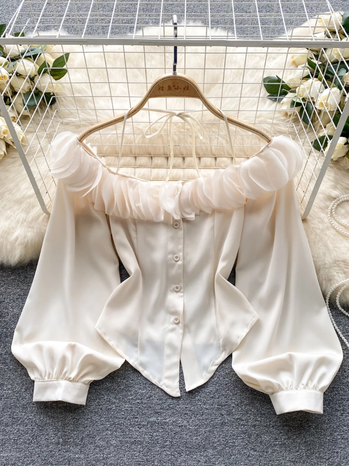 Elegant Hanging Neck One-Shoulder Shirt Women's Autumn Winter Lantern Sleeve Design High-End Feeling Lady's Top Pure Color Co...
Elegant Hanging Neck One-Shoulder Shirt Women's Autumn Winter Lantern Sleeve Design High-End Feeling Lady's Top Pure Color Co...