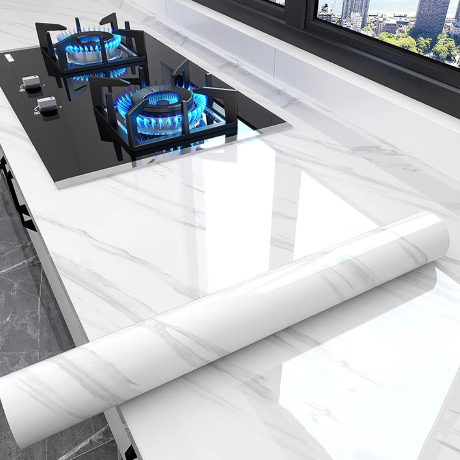 Marble Kitchen Oil-Proof Film Stove Waterproof Moisture-Proof Self-Adhesive Wallpaper Countertop Cabinet Renovation Tile Sticker
Marble Kitchen Oil-Proof Film Stove Waterproof Moisture-Proof Self-Adhesive Wallpaper Countertop Cabinet Renovation Tile Sticker