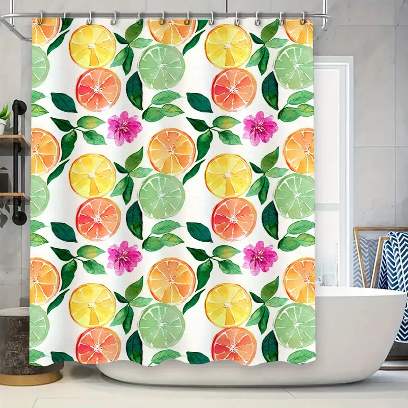 Яркий цветной набор занавесок для душа с фруктами цитрусовых для декора ванной комнаты, дизайн оранжевого ломтика, водонепроницаемая ткань с принтом, 72-дюймовая 
Яркий цветной набор занавесок для душа с фруктами цитрусовых для декора ванной комнаты, дизайн оранжевого ломтика, водонепроницаемая ткань с принтом, 72-дюймовая