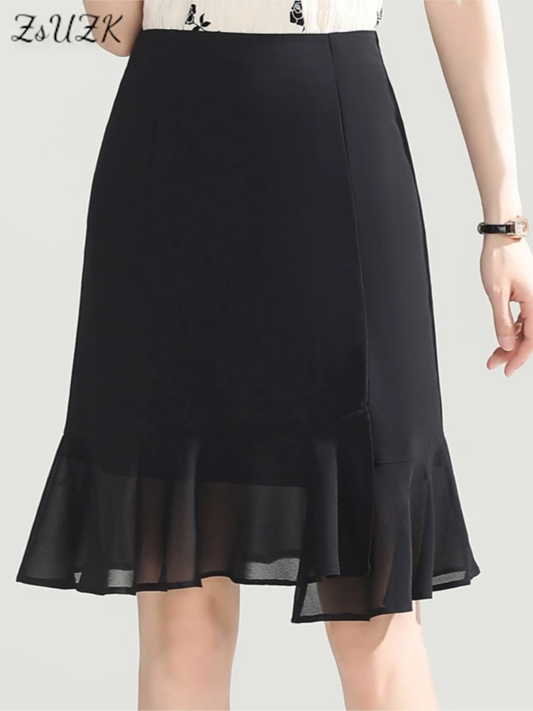 ZUZK Asymmetrical Chiffon Fi Tail Skirt New Summer Lady Short A-line Skirt High Waist Elegant Design Unique Butt Covering Skirt
ZUZK Asymmetrical Chiffon Fi Tail Skirt New Summer Lady Short A-line Skirt High Waist Elegant Design Unique Butt Covering Skirt