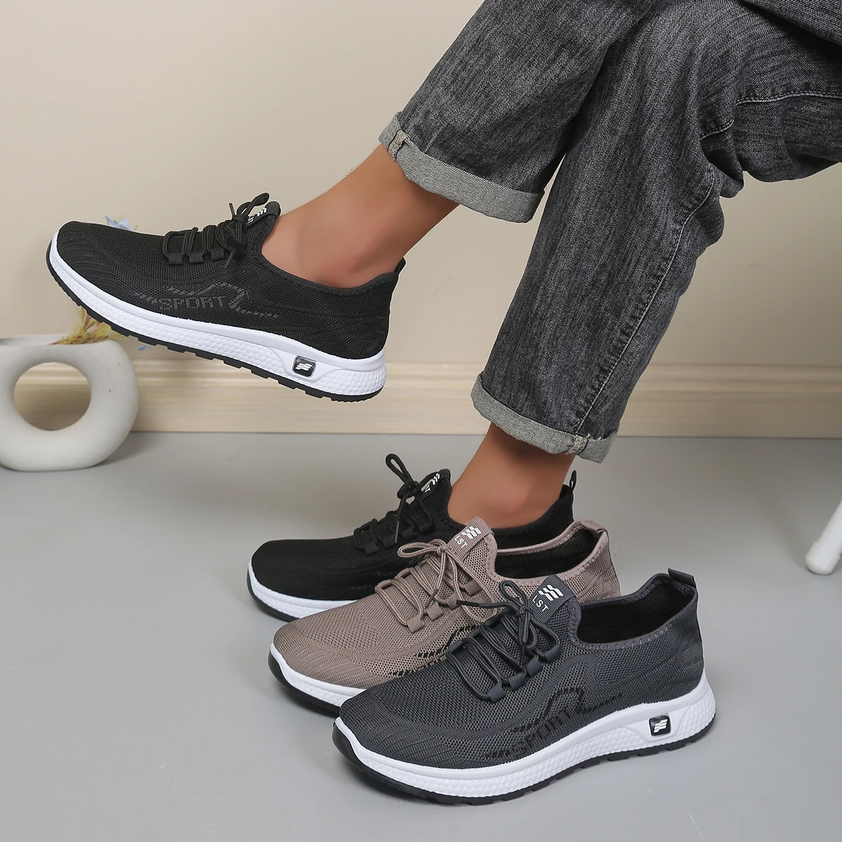 Senior-Friendly Knit Mesh Slip-On Style Sneakers, Elastic Lace-Up Shoes, Comfortable All-Day Walking Footwear
Senior-Friendly Knit Mesh Slip-On Style Sneakers, Elastic Lace-Up Shoes, Comfortable All-Day Walking Footwear
