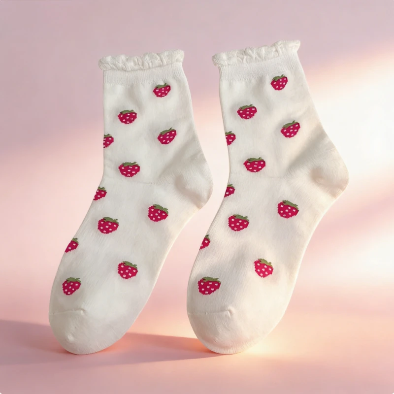 Women Socks Cotton Cartoon Love Heart Flower Strawberry Prints Kawaii Cute Animal Funny Ankle Socks Ladies Invisible White Soks
Women Socks Cotton Cartoon Love Heart Flower Strawberry Prints Kawaii Cute Animal Funny Ankle Socks Ladies Invisible White Soks