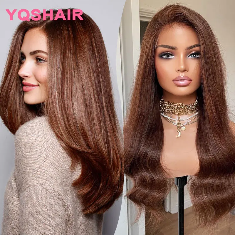 Straight Human Hair Wig 4#HD Lace Front Wig Human Hair 13x4 Lace Frontal Straight Wig 200 Density Pre Plucked Hairline For Women
Straight Human Hair Wig 4#HD Lace Front Wig Human Hair 13x4 Lace Frontal Straight Wig 200 Density Pre Plucked Hairline For Women