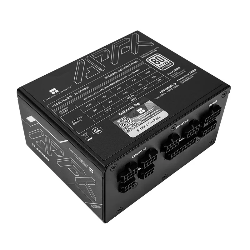 Thermalright TR-APFX850/1000 Black Platinum SFX Full Modular small power supply ATX 3.1 PCIE 5.1 with all Japanese capacitors
Thermalright TR-APFX850/1000 Black Platinum SFX Full Modular small power supply ATX 3.1 PCIE 5.1 with all Japanese capacitors