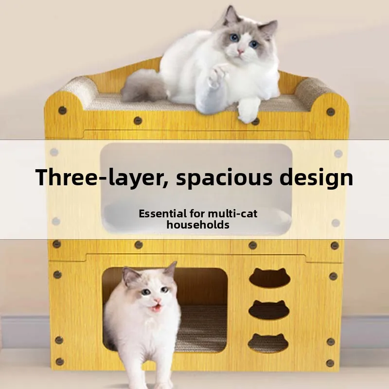 Vertical Corrugated Cardboard Scratching Board Villa House Couch in One Toy for Kittens And s All Seasons
Vertical Corrugated Cardboard Scratching Board Villa House Couch in One Toy for Kittens And s All Seasons