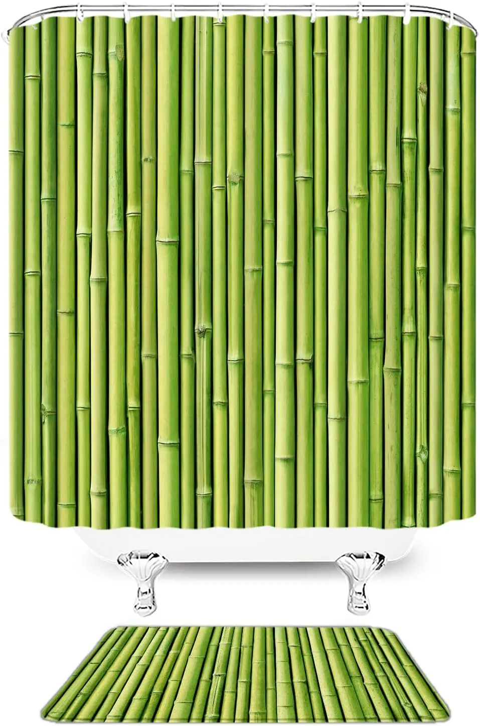 Green Bamboo Forest Pattern Waterproof Shower Curtain 180x200cm - 3D Printed Nature Theme Bath Curtain for Spa Style Decor
Green Bamboo Forest Pattern Waterproof Shower Curtain 180x200cm - 3D Printed Nature Theme Bath Curtain for Spa Style Decor