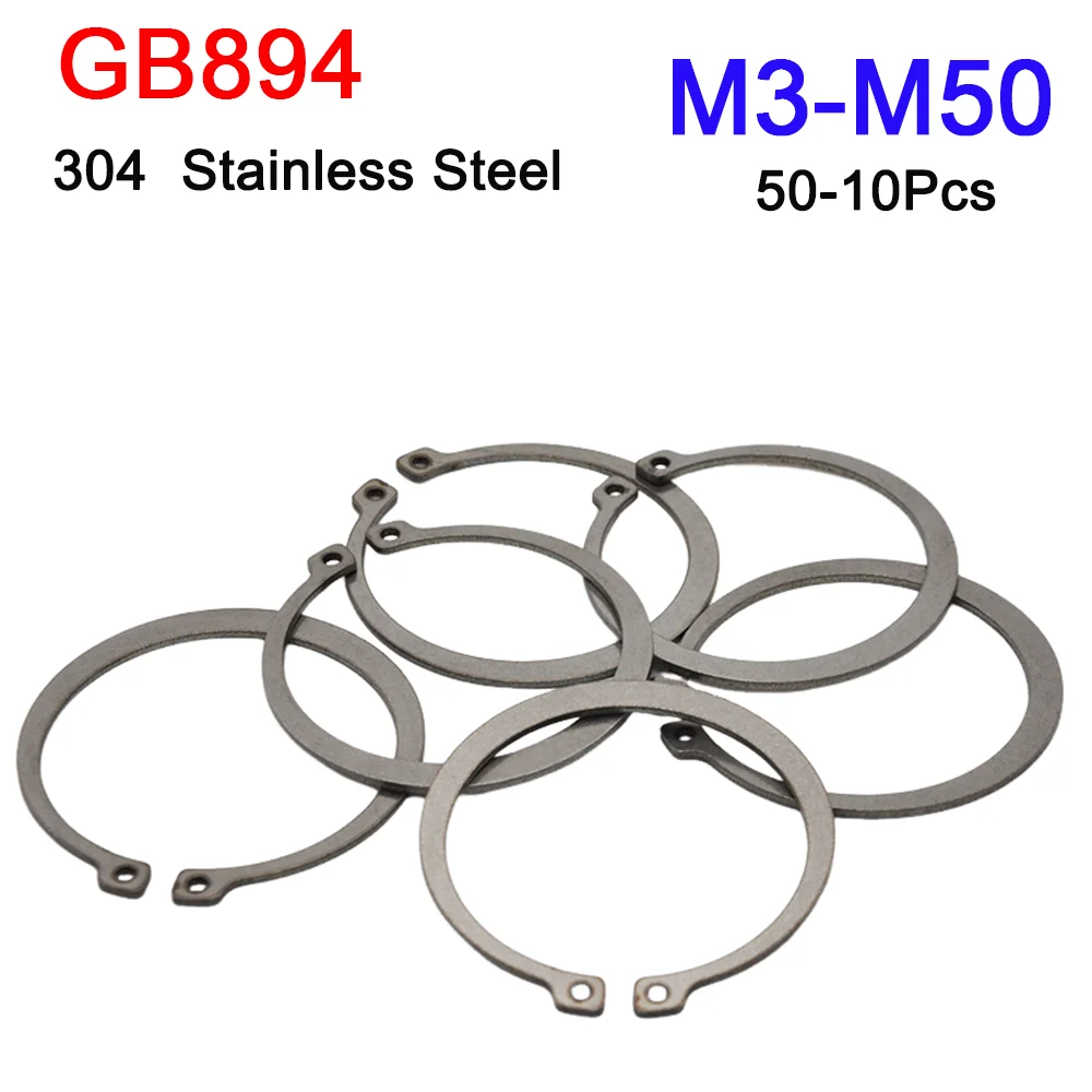 GB894 M3-M50 Circlips for Shaft Type C Shaft Retaining Ring Circlip Spring Lock Washer 304 Stainless Steel Circlip Snap Rings
GB894 M3-M50 Circlips for Shaft Type C Shaft Retaining Ring Circlip Spring Lock Washer 304 Stainless Steel Circlip Snap Rings