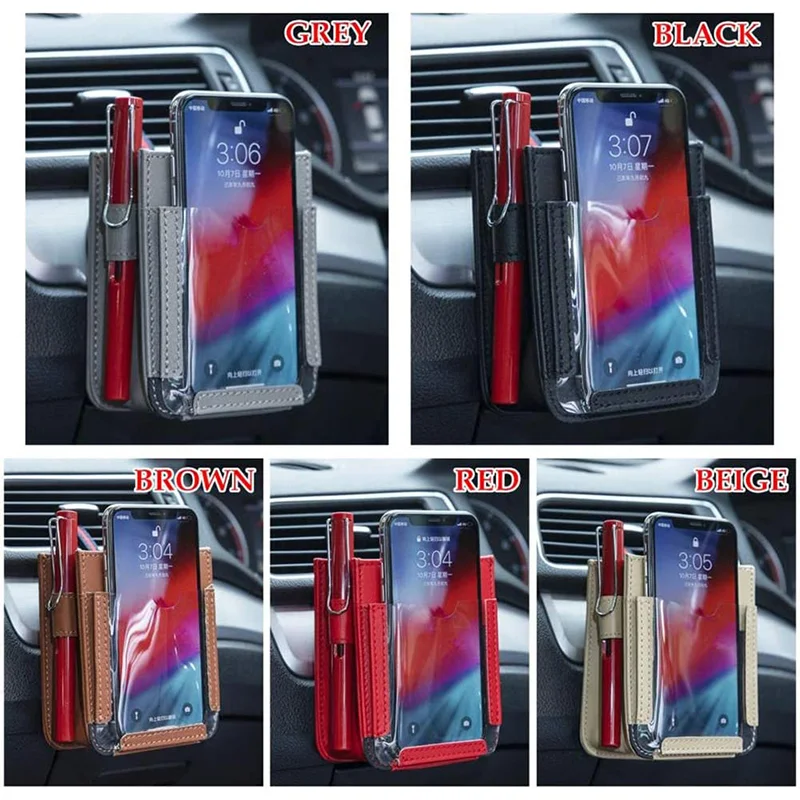 Car Air Vent Phone Stoage Pouch Bag Multi-function Leather Touchable Organizer Storage Pouch Auto Interior Tidying Accessories
Car Air Vent Phone Stoage Pouch Bag Multi-function Leather Touchable Organizer Storage Pouch Auto Interior Tidying Accessories