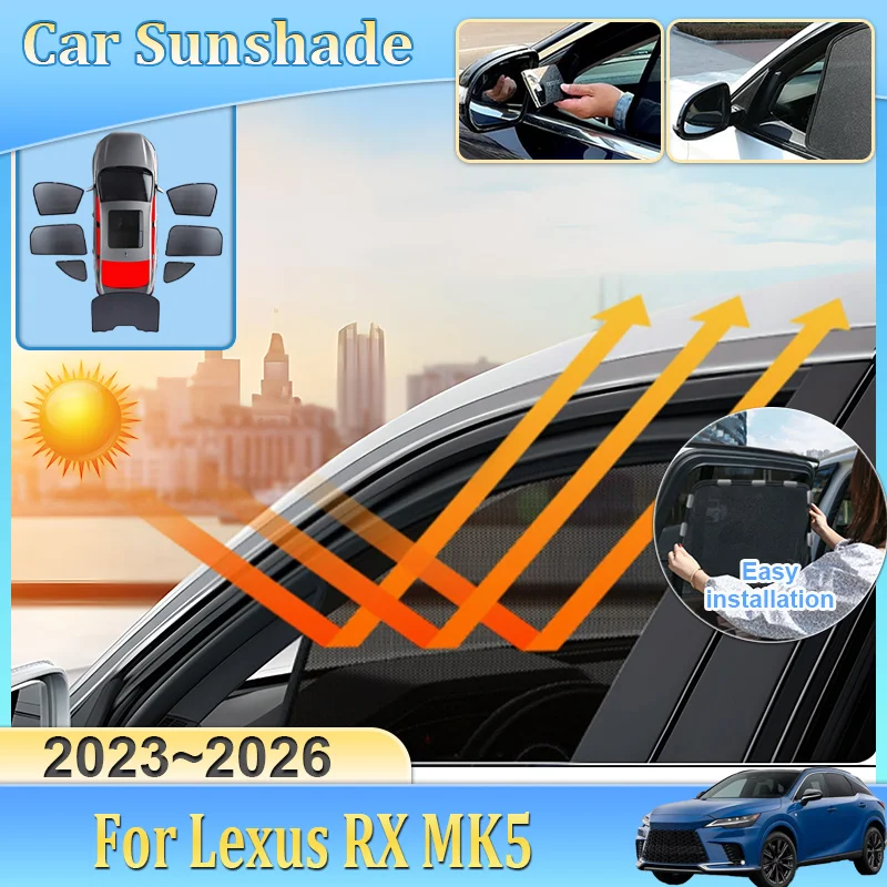 Car Mesh Sunshade For Lexus RX 350 350h MK5 2023-2026 Blackout Mesh UV Protection Privacy Windshield Curtain Auto Accessories
Car Mesh Sunshade For Lexus RX 350 350h MK5 2023-2026 Blackout Mesh UV Protection Privacy Windshield Curtain Auto Accessories