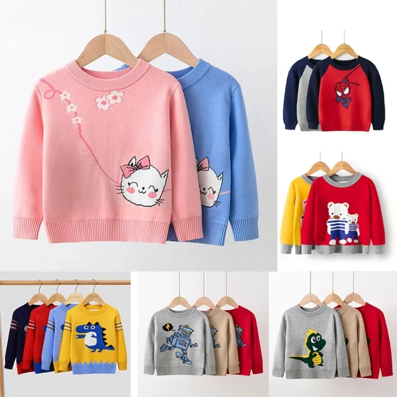 Cute Cartoon Dinosaur Toddler Boys Sweaters Kids Girls Pullover Winter Children's Clothes
Cute Cartoon Dinosaur Toddler Boys Sweaters Kids Girls Pullover Winter Children's Clothes