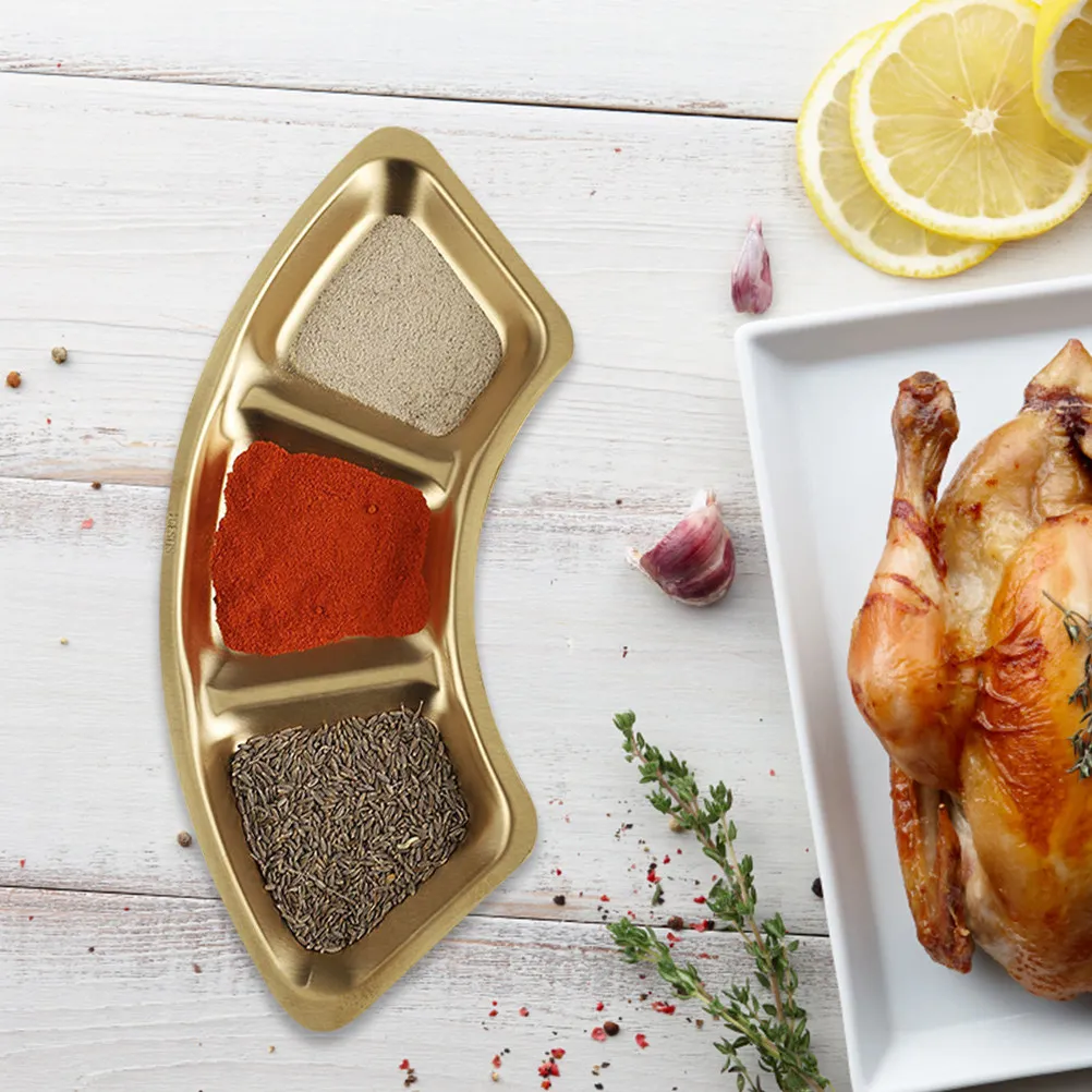 Fan-Shaped 3-Compartment Stainless Steel Sauce Dish for Dipping Condiments Appetizers Salad Dressings Soy Sauce Mayo Butter
Fan-Shaped 3-Compartment Stainless Steel Sauce Dish for Dipping Condiments Appetizers Salad Dressings Soy Sauce Mayo Butter