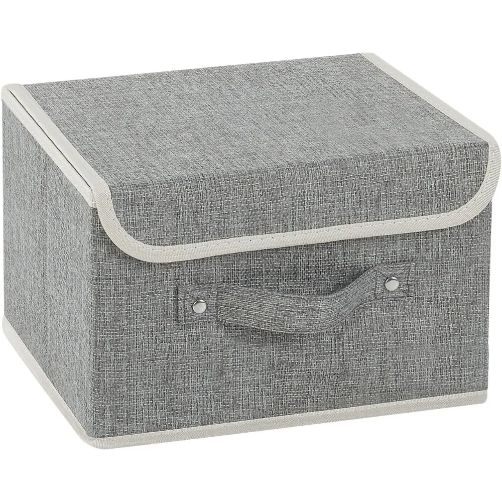 Storage box, foldable storage bucket with lid, cotton and linen storage basket with handle, used for books, wardrobes, bedrooms
Storage box, foldable storage bucket with lid, cotton and linen storage basket with handle, used for books, wardrobes, bedrooms