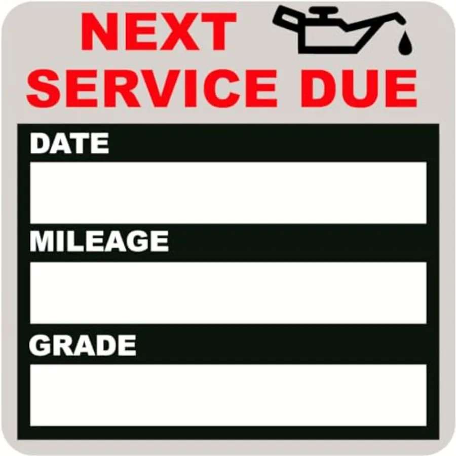 Oil Change Stickers Static Cling, 120pcs 2x2 Inches Oil Change Reminder Sticker for Windshield with No Residue, Clear Next Serv
Oil Change Stickers Static Cling, 120pcs 2x2 Inches Oil Change Reminder Sticker for Windshield with No Residue, Clear Next Serv