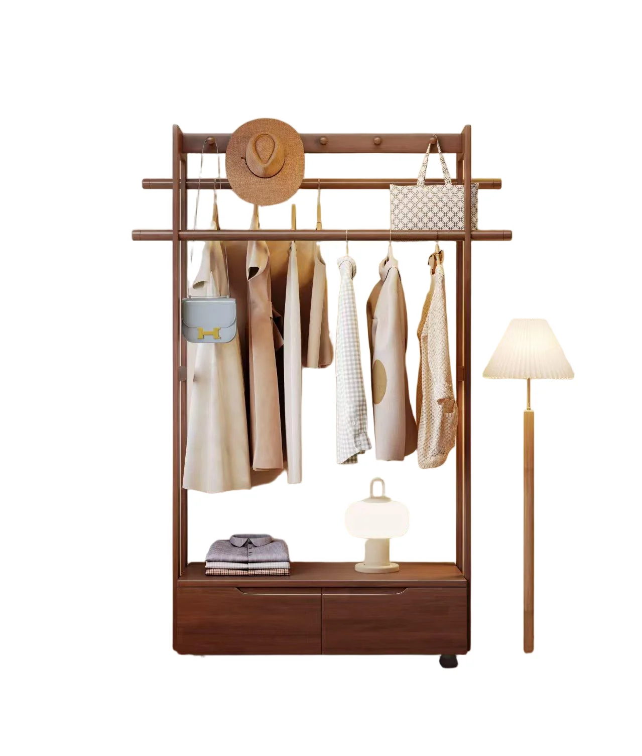 #¥New Chinese Style Walnut Colored Solid Wood Coat Rack Freestanding Household Storage Hanger Home Living Room Furniture
#¥New Chinese Style Walnut Colored Solid Wood Coat Rack Freestanding Household Storage Hanger Home Living Room Furniture