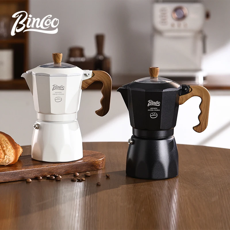 Bincoo 4-Cup Aluminum Moka Pot Dual Valve Espresso Maker Italian Style Stovetop Coffee Brewer for Home
Bincoo 4-Cup Aluminum Moka Pot Dual Valve Espresso Maker Italian Style Stovetop Coffee Brewer for Home