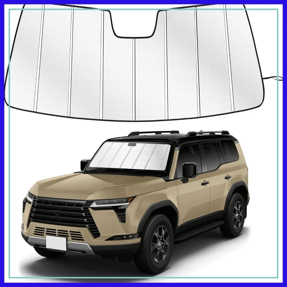 Custom Fit Windshield Sun Shade for Lexus GX550 2024-2026, Accordion Folding, Full Coverage, Blocks 99% UV Rays
Custom Fit Windshield Sun Shade for Lexus GX550 2024-2026, Accordion Folding, Full Coverage, Blocks 99% UV Rays