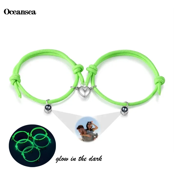 Glow in the Dark Couple Bracelet with Customzied Photo Projection Photo Bracelet Heart Magnetic Couple Bracelet Jewelry Gift
Glow in the Dark Couple Bracelet with Customzied Photo Projection Photo Bracelet Heart Magnetic Couple Bracelet Jewelry Gift