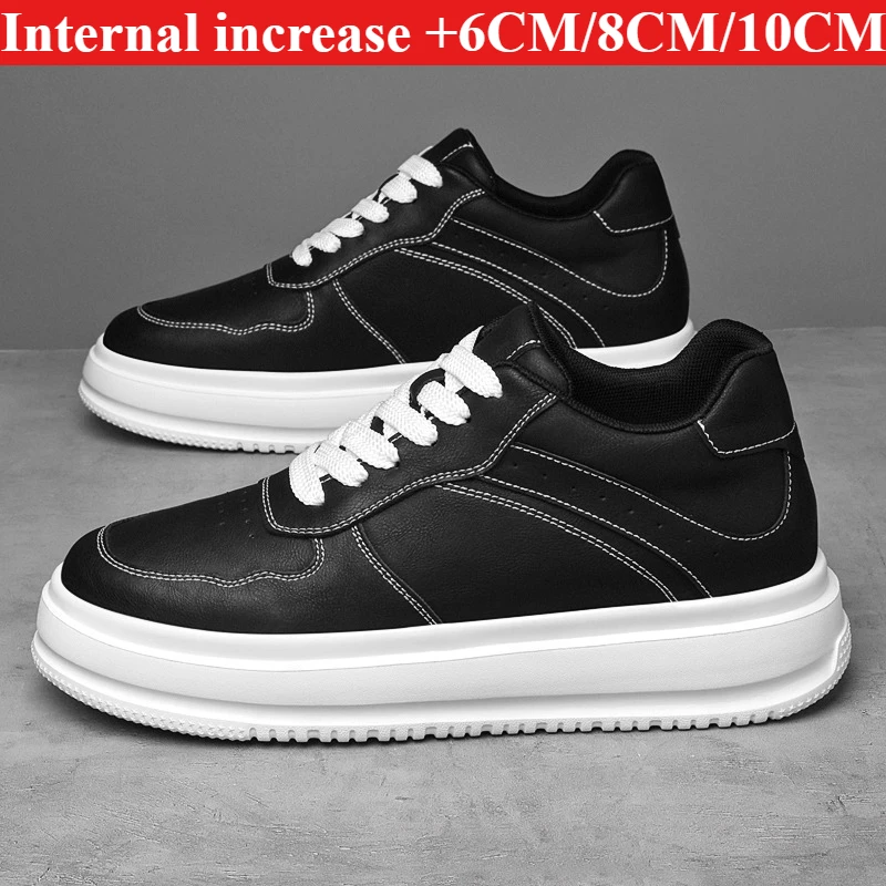 Black White Sole Elevator Sneakers for Men 610CM Height Increasing Casual Leather Platform Shoes for Street Style and Daily Life
Black White Sole Elevator Sneakers for Men 610CM Height Increasing Casual Leather Platform Shoes for Street Style and Daily Life
