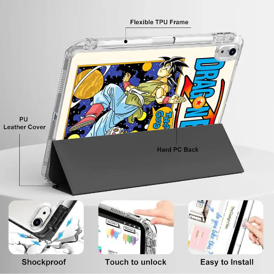 Tablet Case For iPad Air 4 5 M3 M2 M4 11inch Mini 6 7 11th 10th 9th 8th 7th 12.9inch Pro 2025 Holder Cover Y-Fold DragonS BallS
Tablet Case For iPad Air 4 5 M3 M2 M4 11inch Mini 6 7 11th 10th 9th 8th 7th 12.9inch Pro 2025 Holder Cover Y-Fold DragonS BallS