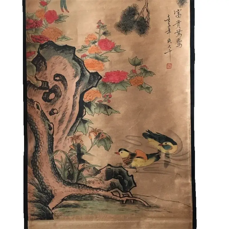 China old Celebrity paintings-Zhang Daqian's Ink Flower and bird painting of Mandarin duck painting Scroll Hanging paintings
China old Celebrity paintings-Zhang Daqian's Ink Flower and bird painting of Mandarin duck painting Scroll Hanging paintings