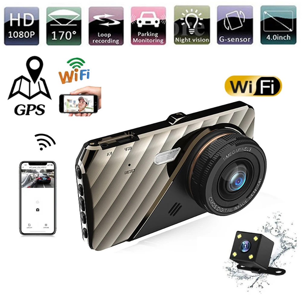 Видеорегистратор автомобильный, Wi-Fi, Full HD 1080P, с функцией ночного видения
Видеорегистратор автомобильный, Wi-Fi, Full HD 1080P, с функцией ночного видения