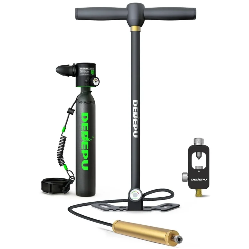 Мини-баллон для дайвинга DEDEPU 0.5 л, высоконапорный алюминиевый газовый баллон (на 5-10 минут) с адаптером для заправки и ручным насосом
Мини-баллон для дайвинга DEDEPU 0.5 л, высоконапорный алюминиевый газовый баллон (на 5-10 минут) с адаптером для заправки и ручным насосом