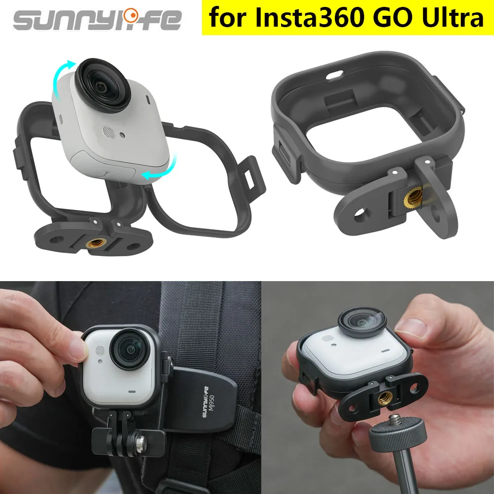 Sunnylife Foldable Vertical-Horizontal Adapter Bracket For Insta360 GO Ultra Camera Protective Frame Adapter Tripod Mount Case
Sunnylife Foldable Vertical-Horizontal Adapter Bracket For Insta360 GO Ultra Camera Protective Frame Adapter Tripod Mount Case