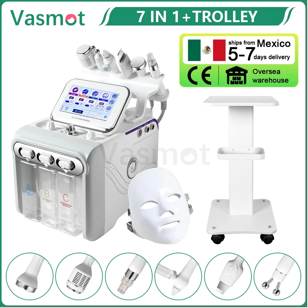 6/7IN1 Hydrogen Oxygen Water Dermabrasion RF Lifting Ance Pore Cleaning Peeling Microdermabrasion Facial Bubble Beauty Machine
6/7IN1 Hydrogen Oxygen Water Dermabrasion RF Lifting Ance Pore Cleaning Peeling Microdermabrasion Facial Bubble Beauty Machine