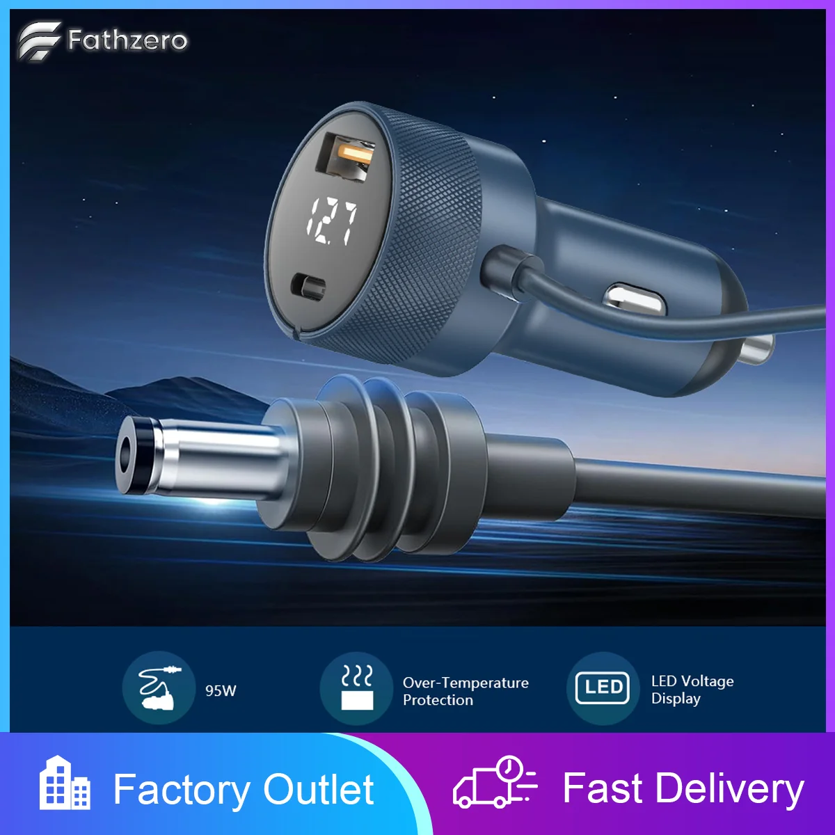 For Starlink 12V-24V Car Charger DC Power Extension Cable Male USB Type-C Port Voltage Display Screen 90W Car Power Fast Charger
For Starlink 12V-24V Car Charger DC Power Extension Cable Male USB Type-C Port Voltage Display Screen 90W Car Power Fast Charger
