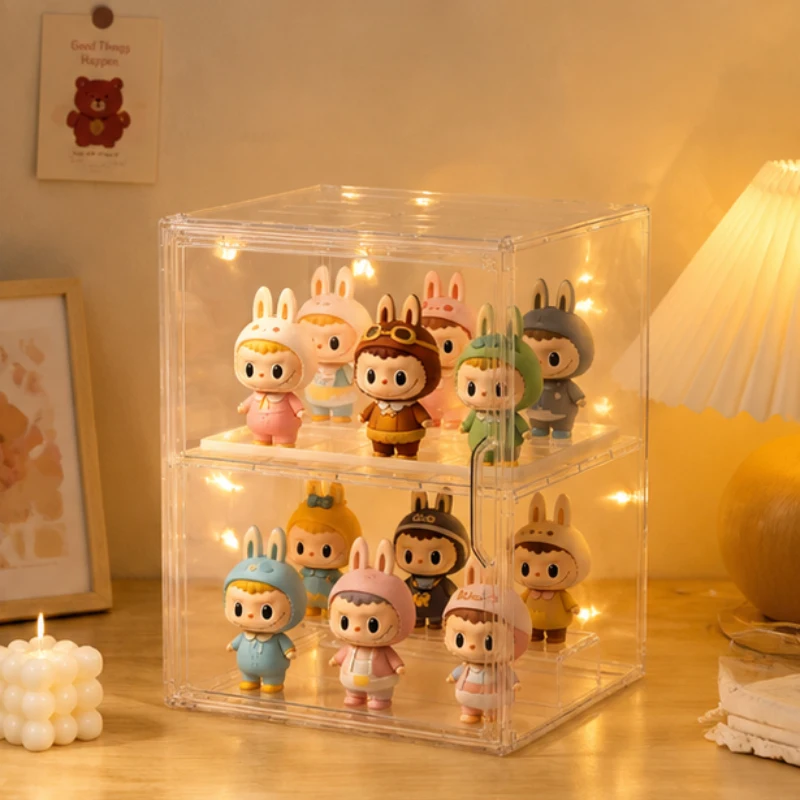 Acrylic Desktop Display Stand, Transparent Dustproof Organizer Box, Multi-Layer Storage for Doll Figures, Blind Boxes
Acrylic Desktop Display Stand, Transparent Dustproof Organizer Box, Multi-Layer Storage for Doll Figures, Blind Boxes