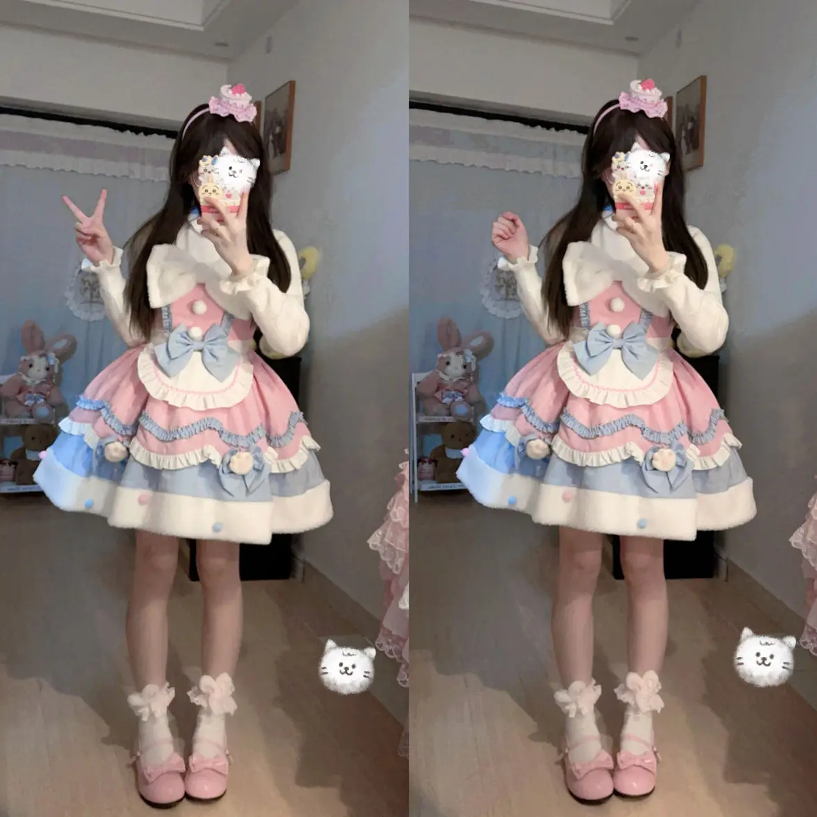 MAGOGO Sweet Lolita JSK платье на бретелях женское весенне-осеннее кавайное платье с бантом контрастного цвета с рюшами вечерние платья милые платья принцессы
MAGOGO Sweet Lolita JSK платье на бретелях женское весенне-осеннее кавайное платье с бантом контрастного цвета с рюшами вечерние платья милые платья принцессы