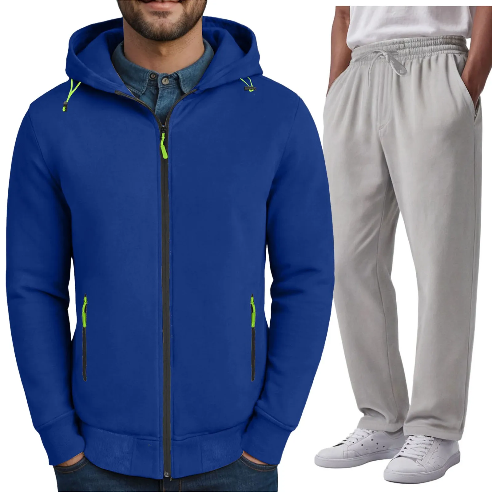 Mens Flapper Suit Men's Classic Zipper Hooded Pocket Sweatshirt Jacket Solid Color Pants Top Pants Floral Print Suits for Men
Mens Flapper Suit Men's Classic Zipper Hooded Pocket Sweatshirt Jacket Solid Color Pants Top Pants Floral Print Suits for Men