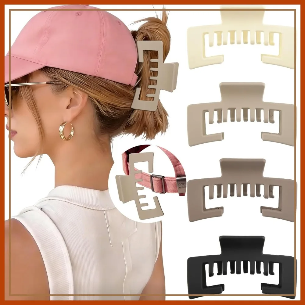 Hat-Friendly Claw Clips for Baseball Caps - 4 Pcs Trucker Hat Hair Clips for Women, Thick Hair Hairstyles, Gifts
Hat-Friendly Claw Clips for Baseball Caps - 4 Pcs Trucker Hat Hair Clips for Women, Thick Hair Hairstyles, Gifts