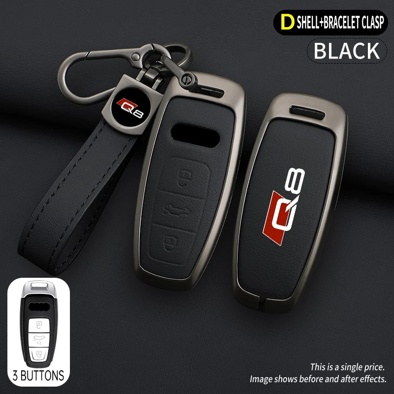 Zinc Alloy Leather Car Key Case Cover for Audi Q8 e tron Custom Logo Remote Control Key Shell Buckle Interior Accessories
Zinc Alloy Leather Car Key Case Cover for Audi Q8 e tron Custom Logo Remote Control Key Shell Buckle Interior Accessories